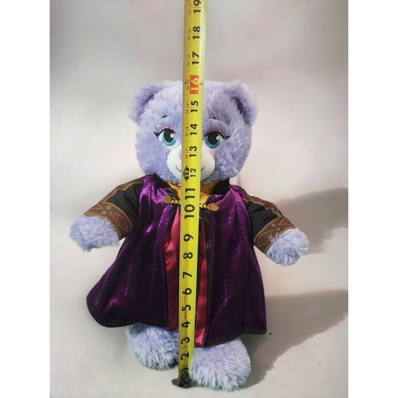 Disney Frozen II Build A Bear Workshop 17" Purple Stuffed Bear Plush Queen Anna - Picture 2 of 7
